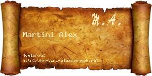 Martini Alex névjegykártya